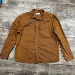 Madewell Men's Casual Button-Down Shirt in Rust